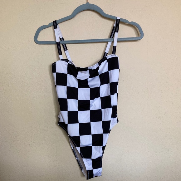 RE/DONE x SOLID & STRIPED Checkered One Piece Swinsuit - Picture 3 of 5